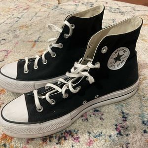 Black Platform High Top Converse